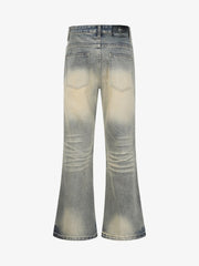 Vintage Washed Flare Jeans - 2625