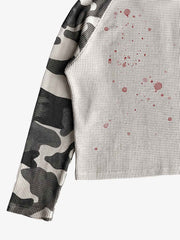Camo Waffle Raglan Long Sleeve Tee