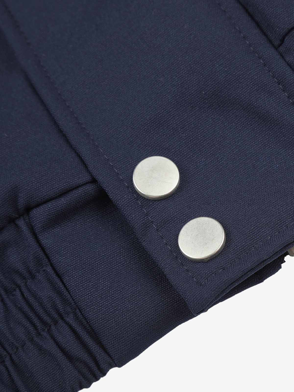 Studded Badge Embroidered Padded Coat
