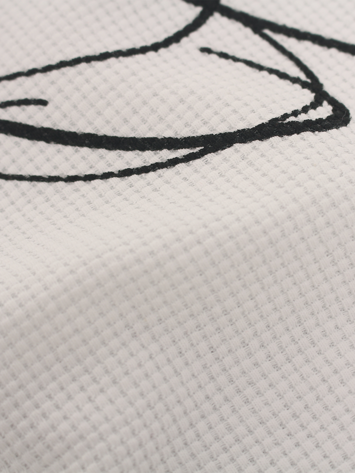 Side Script Waffle Knit T-Shirt
