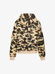 Rhinestone Camo Chunky Zip Boxy Fit Zip-Up Hoodie