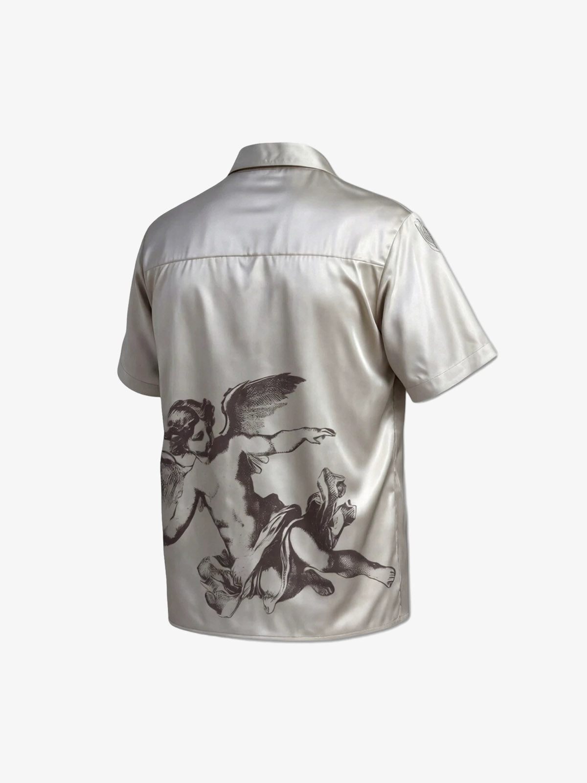 Cupid Angel Sketch Camp Collar Boxy Shirt 