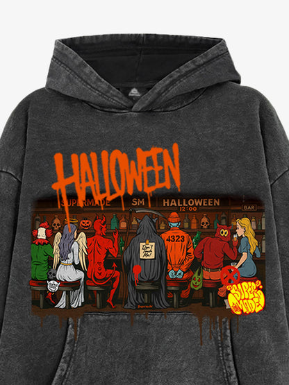 Thesupermade Halloween Pub Carnival Party Hooded Sweatshirt 