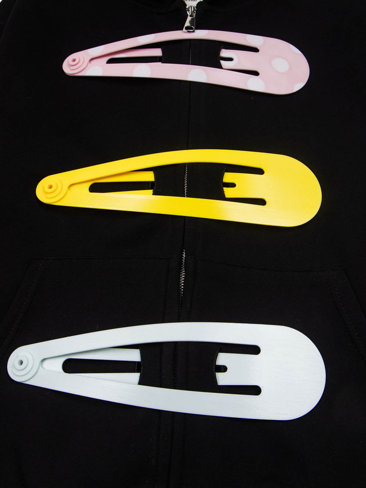 Cotton Blend Hoodie with Hair Clip Print Design for Men and Women 