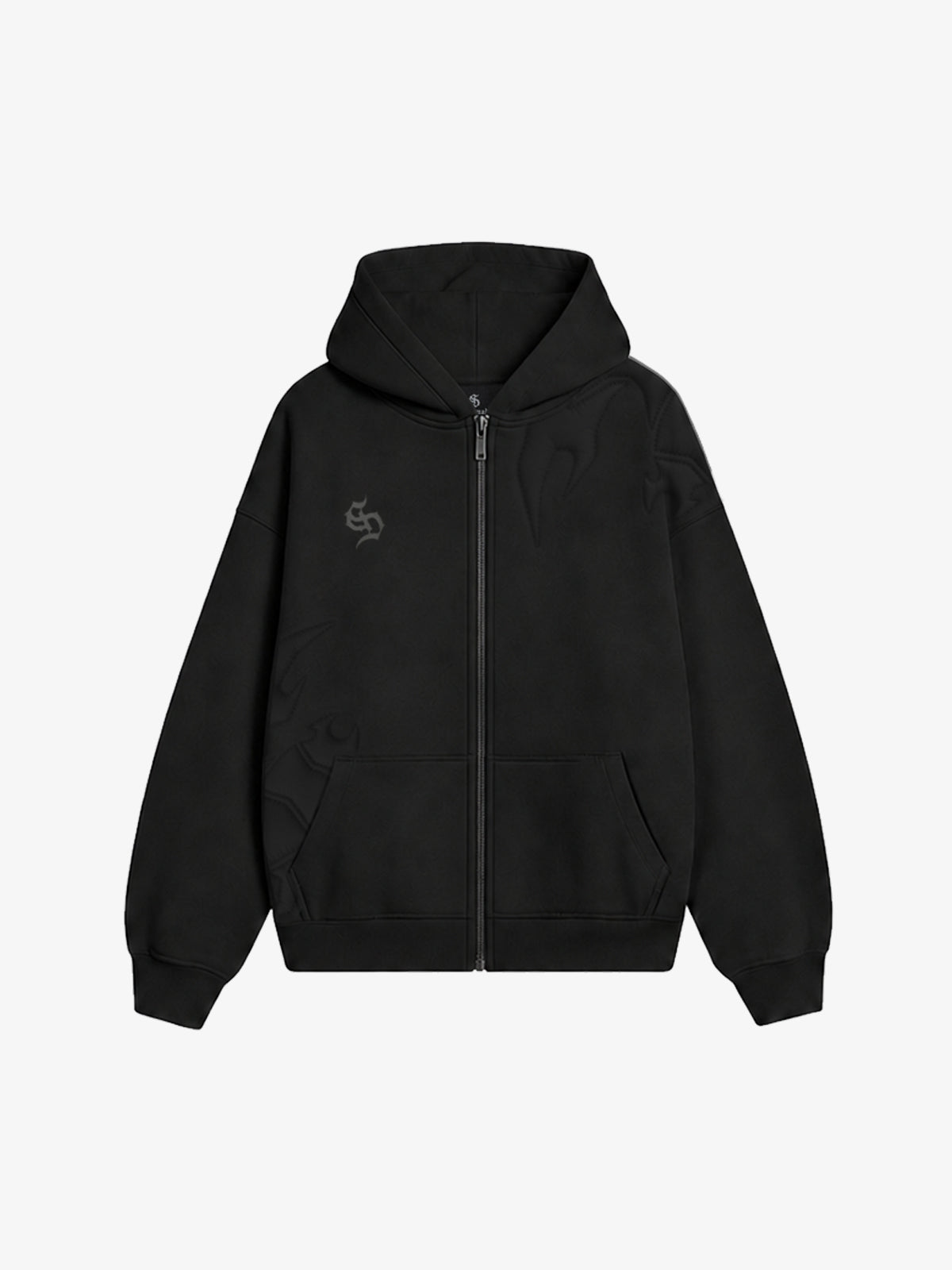 Cotton-Blend Quilted Padded Embroidered Hoodie & Wide-Leg Sweatpants Set