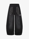 Studded Wide-Leg Sweatpants