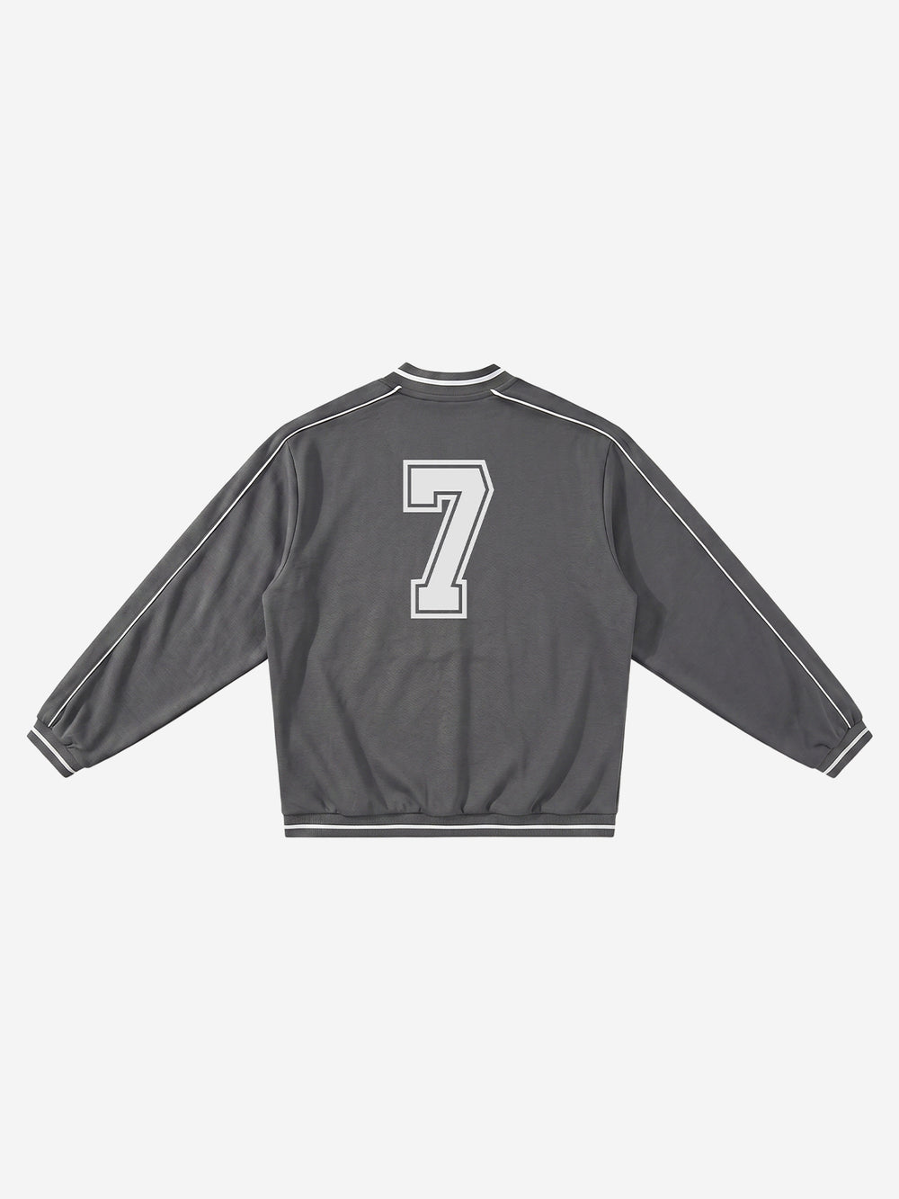 Striped Color Block Logo Graphic V-Neck Sweatshirt