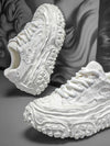 Tire-Tread Distressed Sneakers