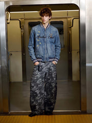 Anchor Club Star Graphic Washed Denim Jacket