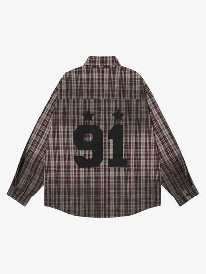 Stylish Plaid Long Sleeve Shirt for Casual and Outdoor Wear 