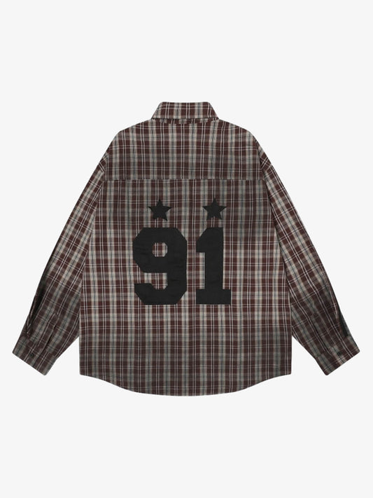 Stylish Plaid Long Sleeve Shirt for Casual and Outdoor Wear 