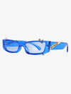 Punk-Style Rivet Small Square Sunglasses