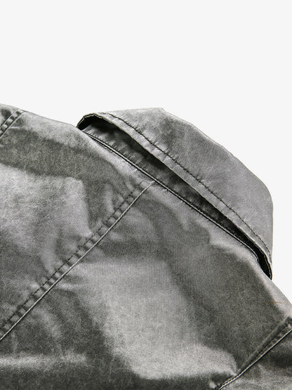 Classic Bomber Jacket with Plaid Collar Detail for Men 