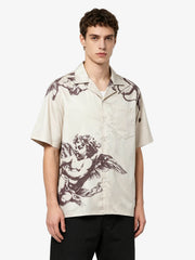 Cupid Angel Sketch Camp Collar Boxy Shirt 