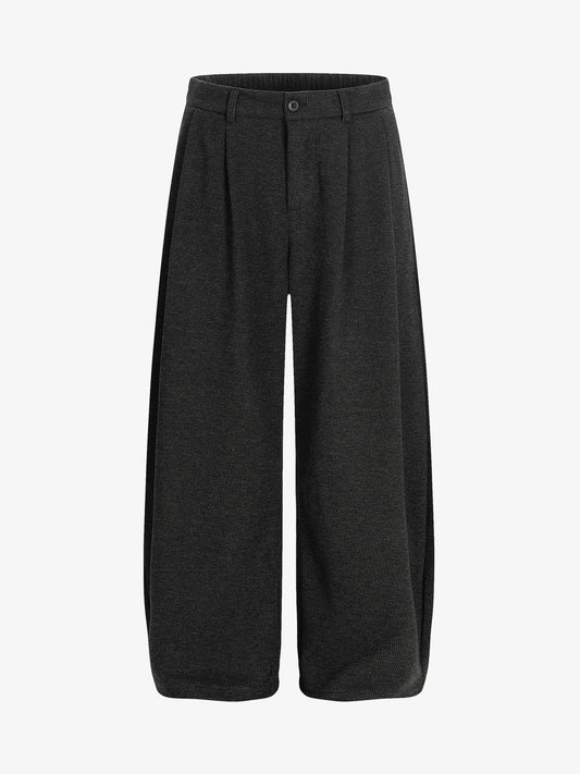 Casual Pleated Drape Stretch Barrel Pants 
