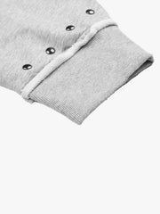 Studded Zip-Up Hooded Sweatshirt Jacket