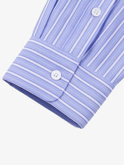 Racing Script Flame Graphic Striped Shirt
