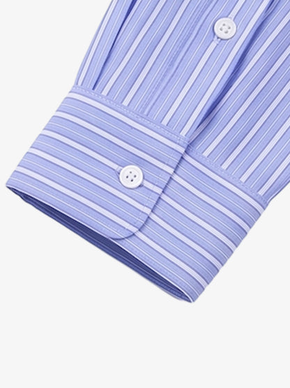 Racing Script Flame Graphic Striped Shirt