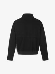 Metal Buckle Stand-Collar Cropped Utility Jacket