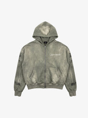 Skull Graphic Washed Hoodie