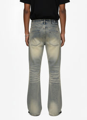 Vintage Washed Flare Jeans - 2625
