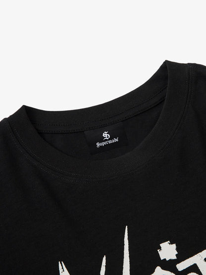 Hip-Hop Punk Faux Two-Piece Long-Sleeved T-Shirt - 2457 