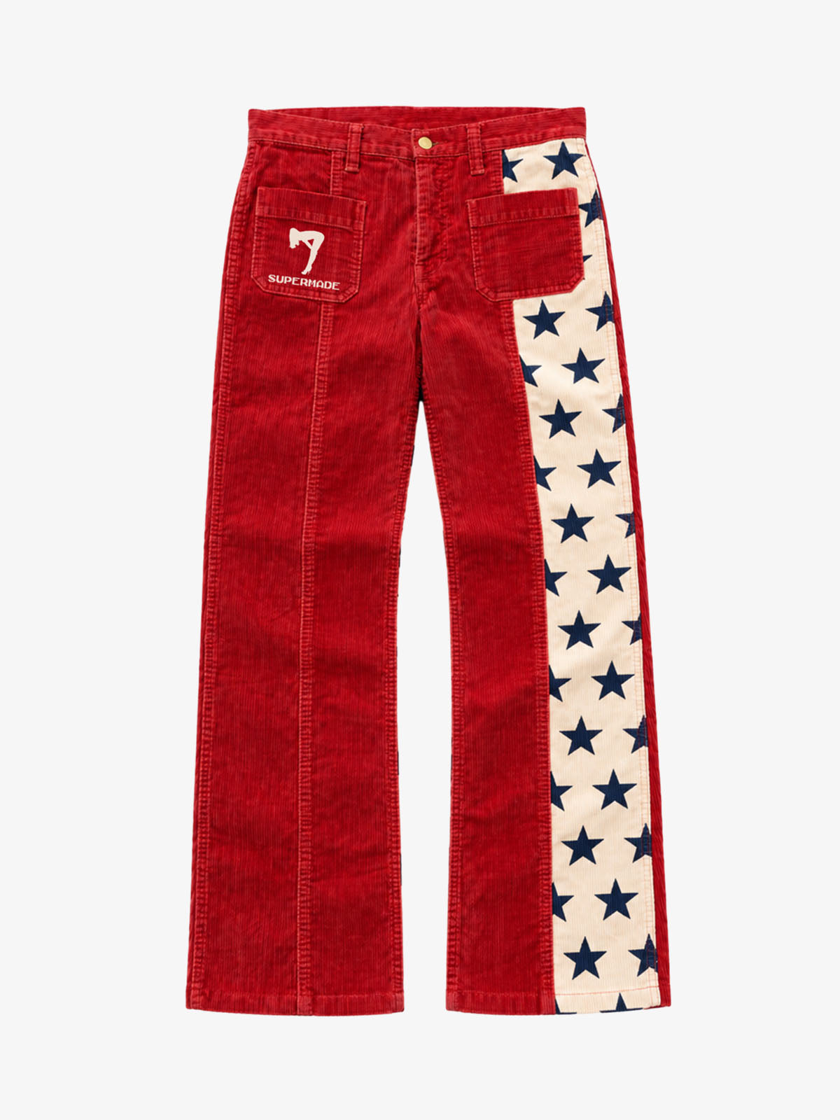 Street-style Colorblock Corduroy Casual Set