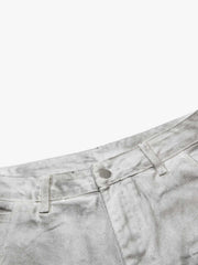 Heavy-duty Waxed Flared Jeans