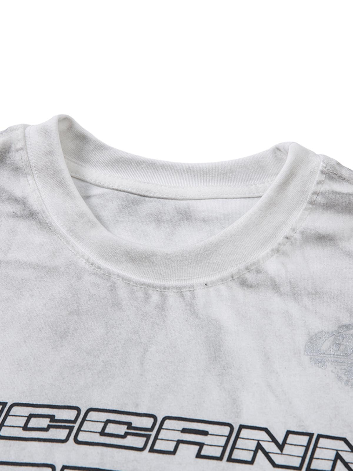 Distressed Dirty Dyed Print T-shirt - 2320