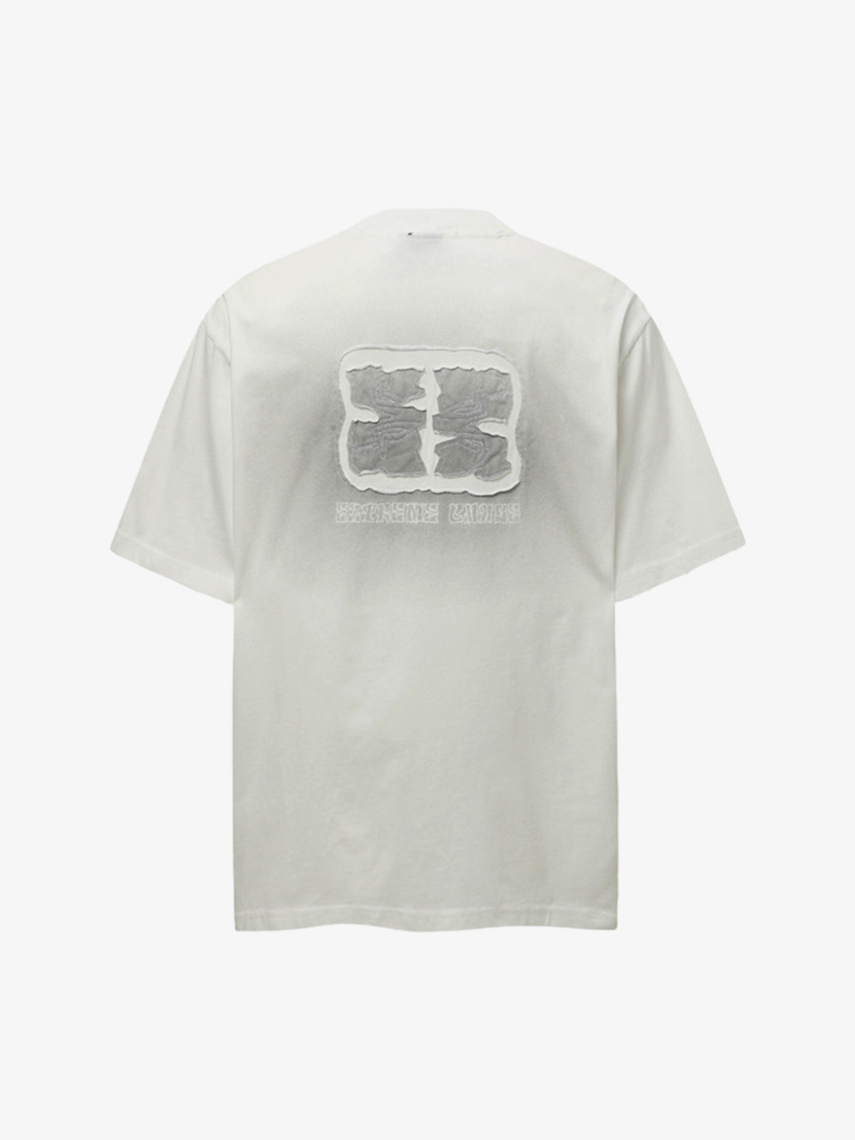 Patch Embroidery Spray Painting Gradient T-shirt 
