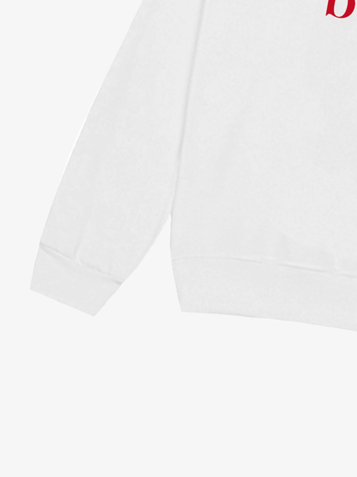 Thesupermade Street Contrast Design Letter Print Round Neck Sweatshirt 