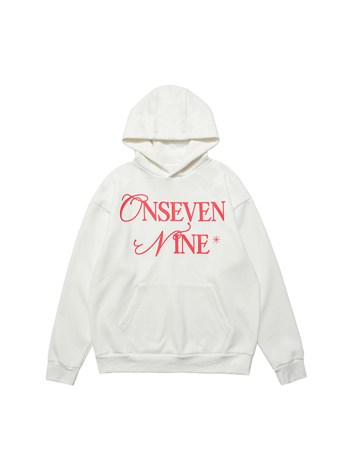 Basic Letter Print Fleece Hoodie 