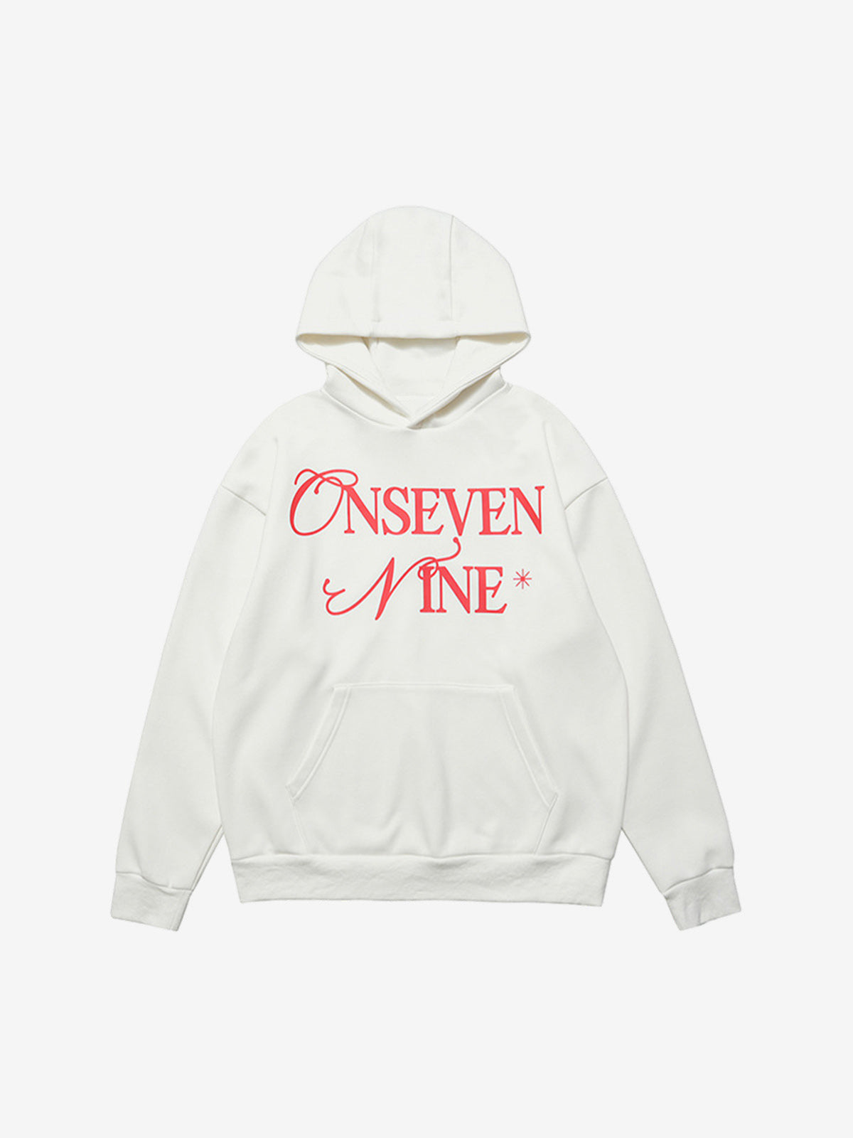 Basic Letter Print Fleece Hoodie 