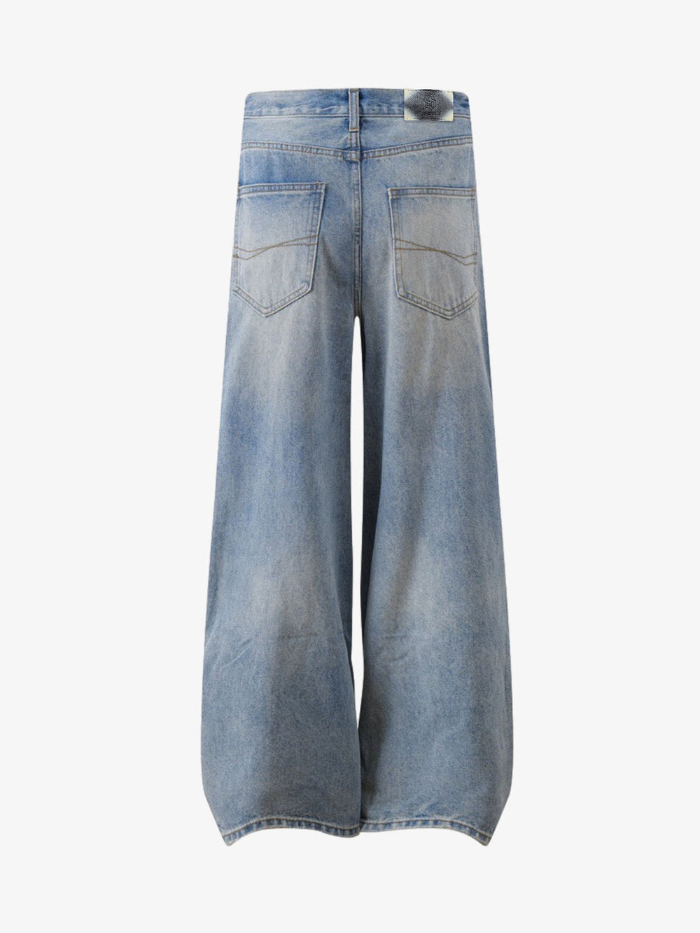 Retro Ripped Wide Leg Jeans 