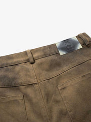 Dirty Mud Wash Print Jorts 