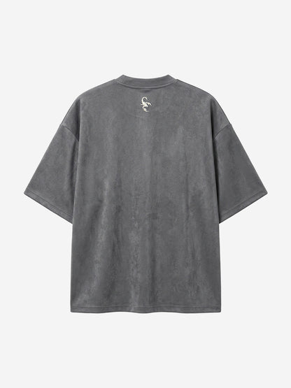 Suede Oversized Streetwear T-Shirt