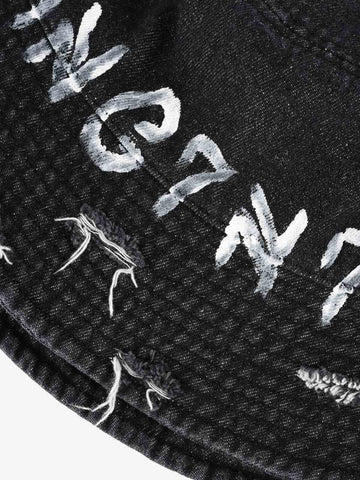 Graffiti Denim Bucket Hat