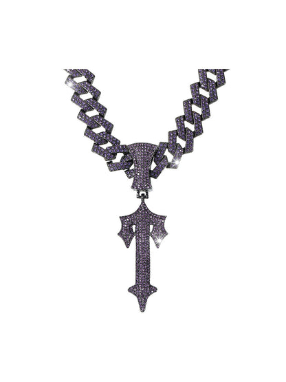 Thesupermade Purple Diamond Cuban Necklace 