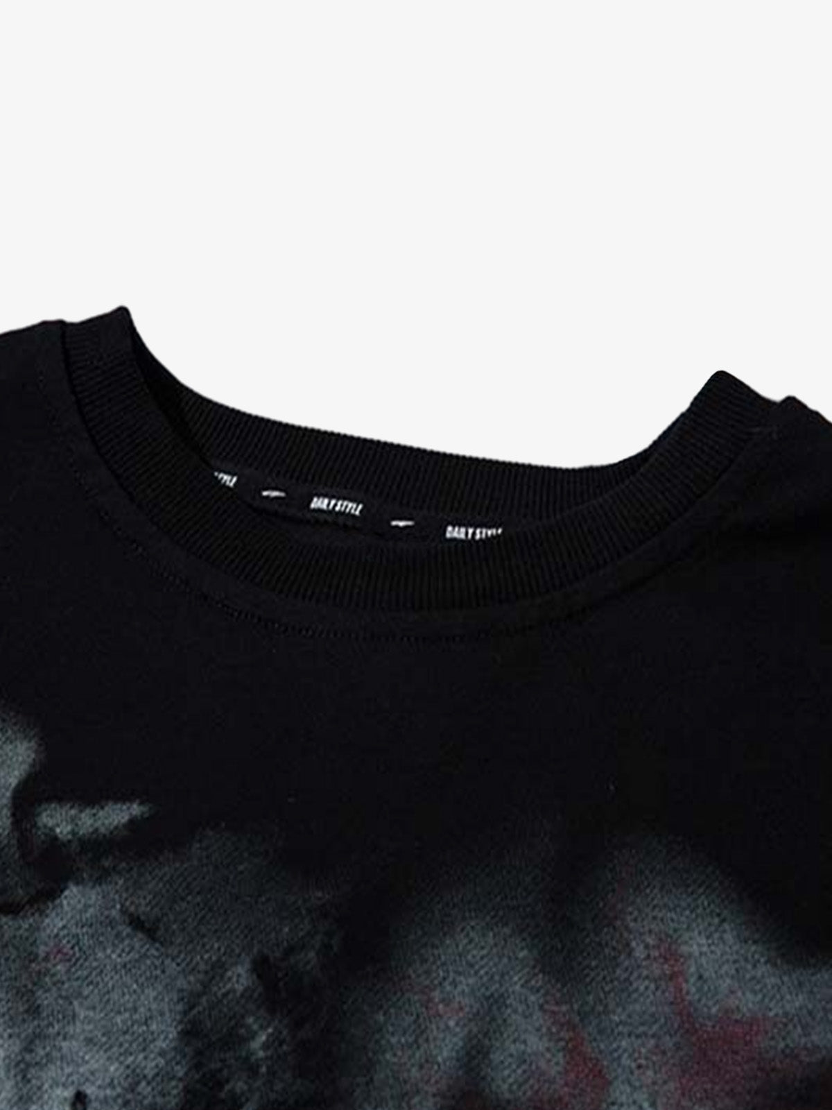 Butterfly Letters Printed Round Neck Long Sleeve T-shirt 