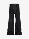 Thesupermade Black Wax Coated Flare Jeans - 2212 