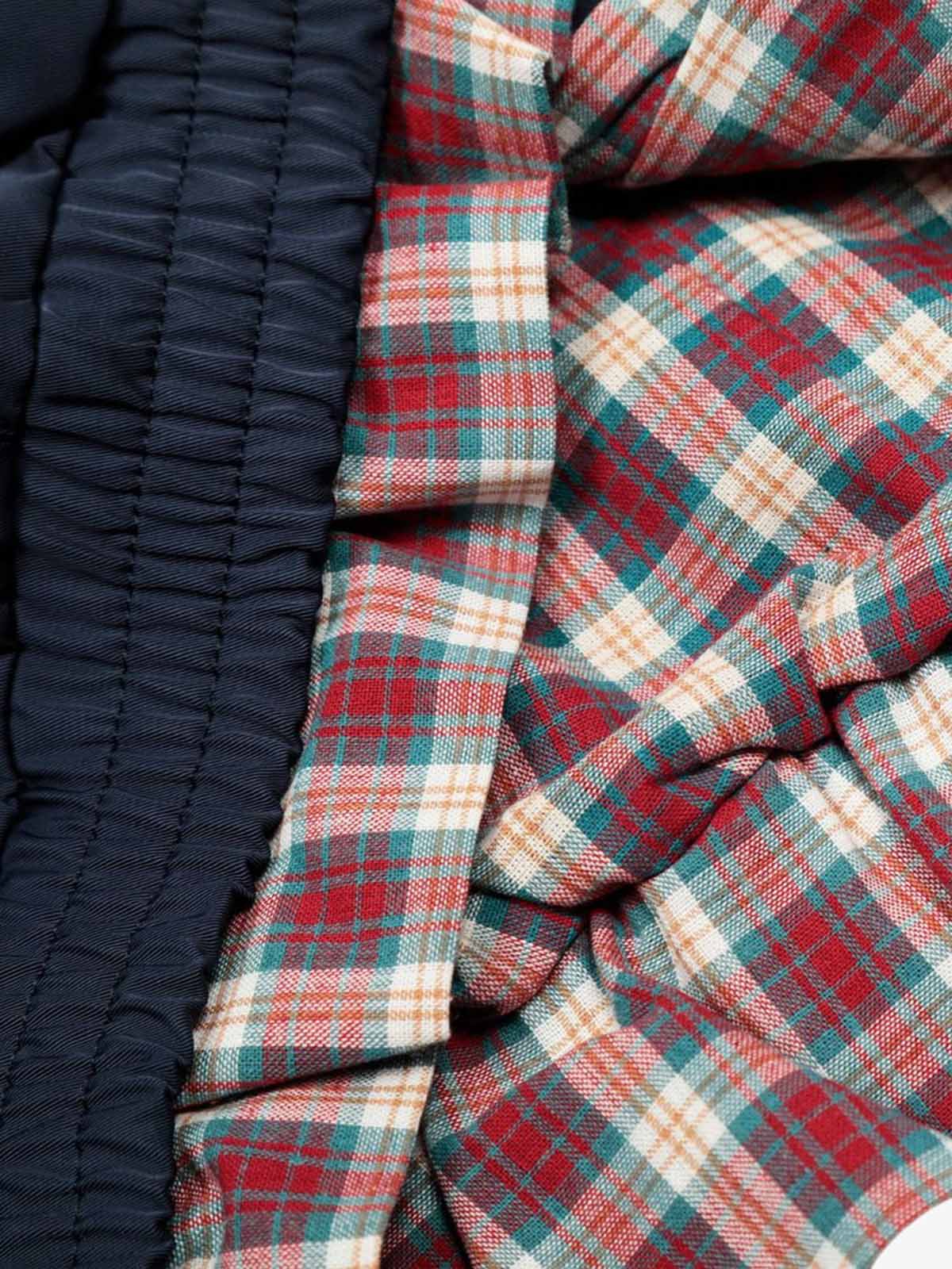 Classic Bomber Jacket with Plaid Collar Detail for Men 