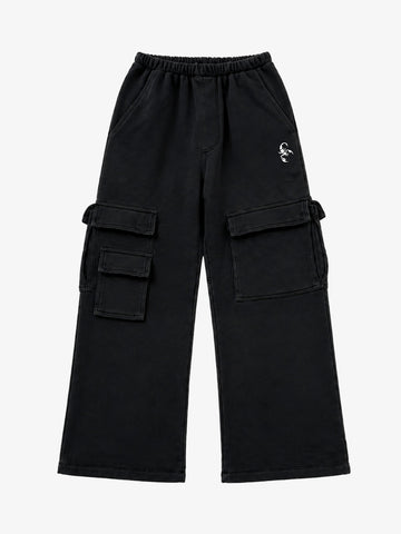 Washed Wide-Leg Sweatpants