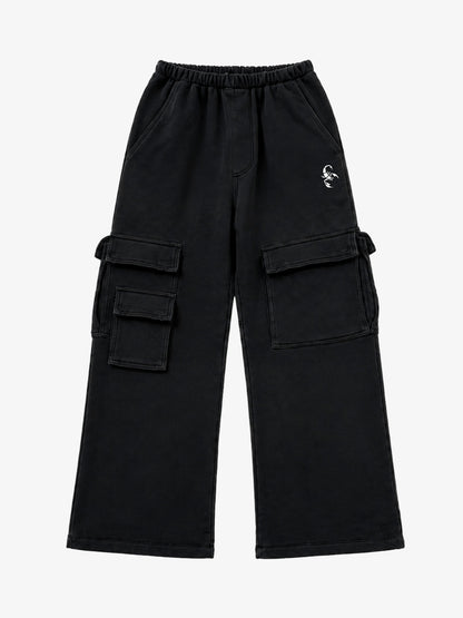 Washed Wide-Leg Sweatpants
