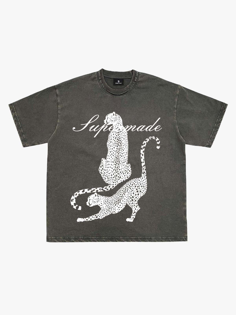 Leopard Print Washed Vintage T-Shirt 