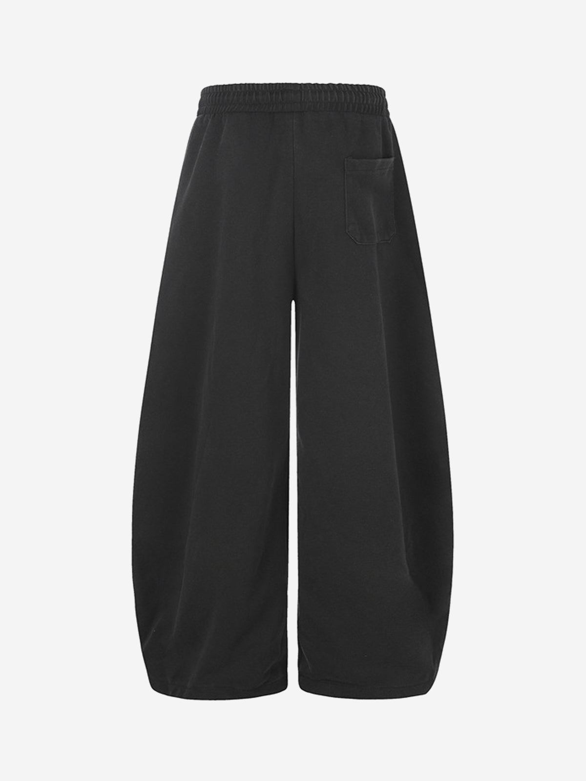 Washed Logo Graphic Elastic-Hem Pants