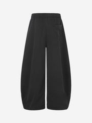 Washed Logo Graphic Elastic-Hem Pants