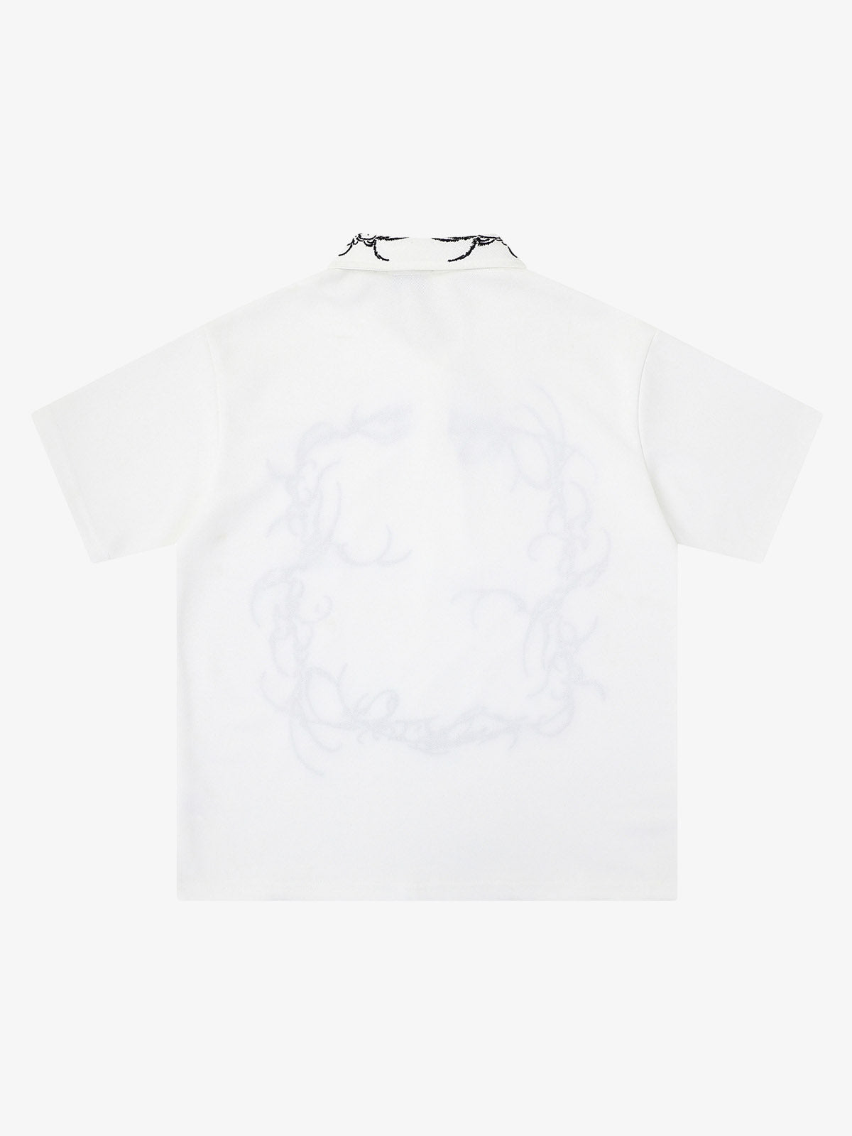 Thorn-Wreath Graphic Polo Shirt 