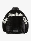 Thesupermade Street Letter Embroidered Fleece Jacket - 1838 