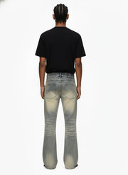 Vintage Washed Flare Jeans - 2625