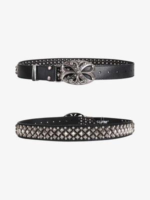 Thesupermade Retro Punk Rhinestone Belt - 2175 
